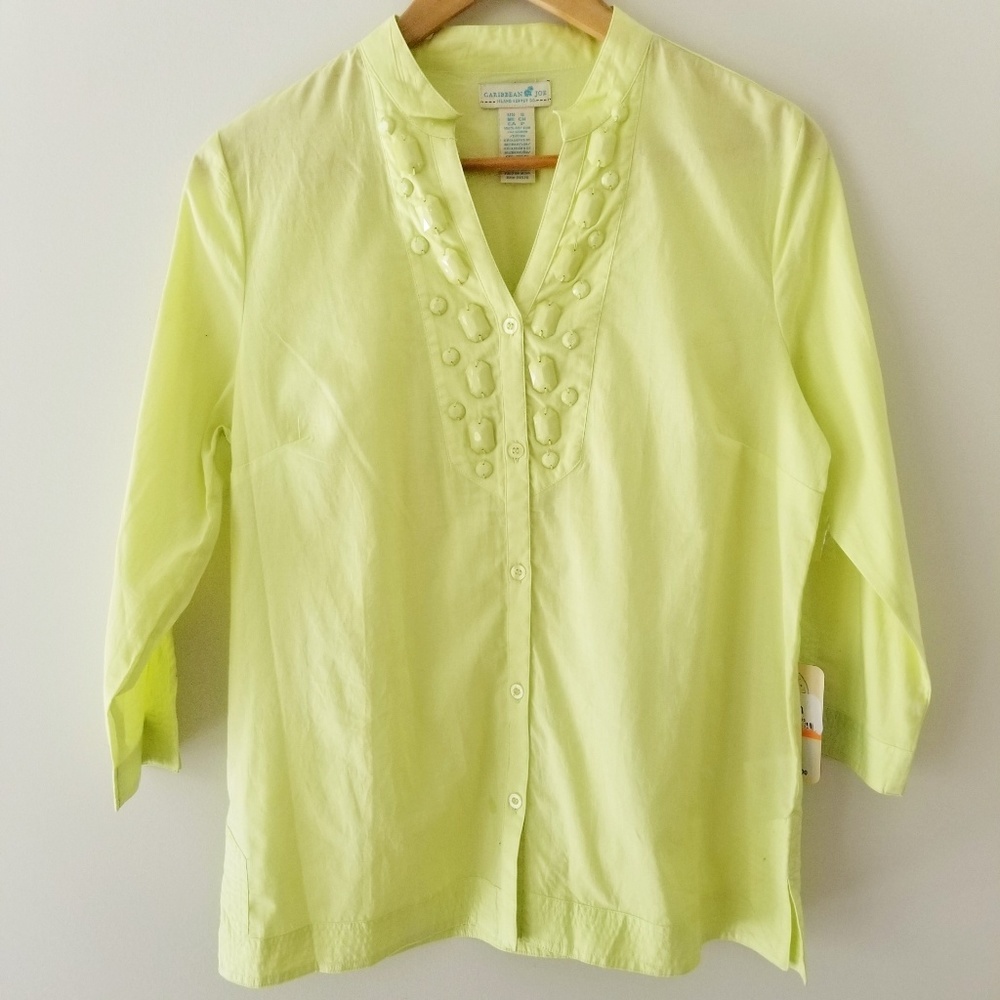 CARIBBEAN JOE island tropical embellished 3/4